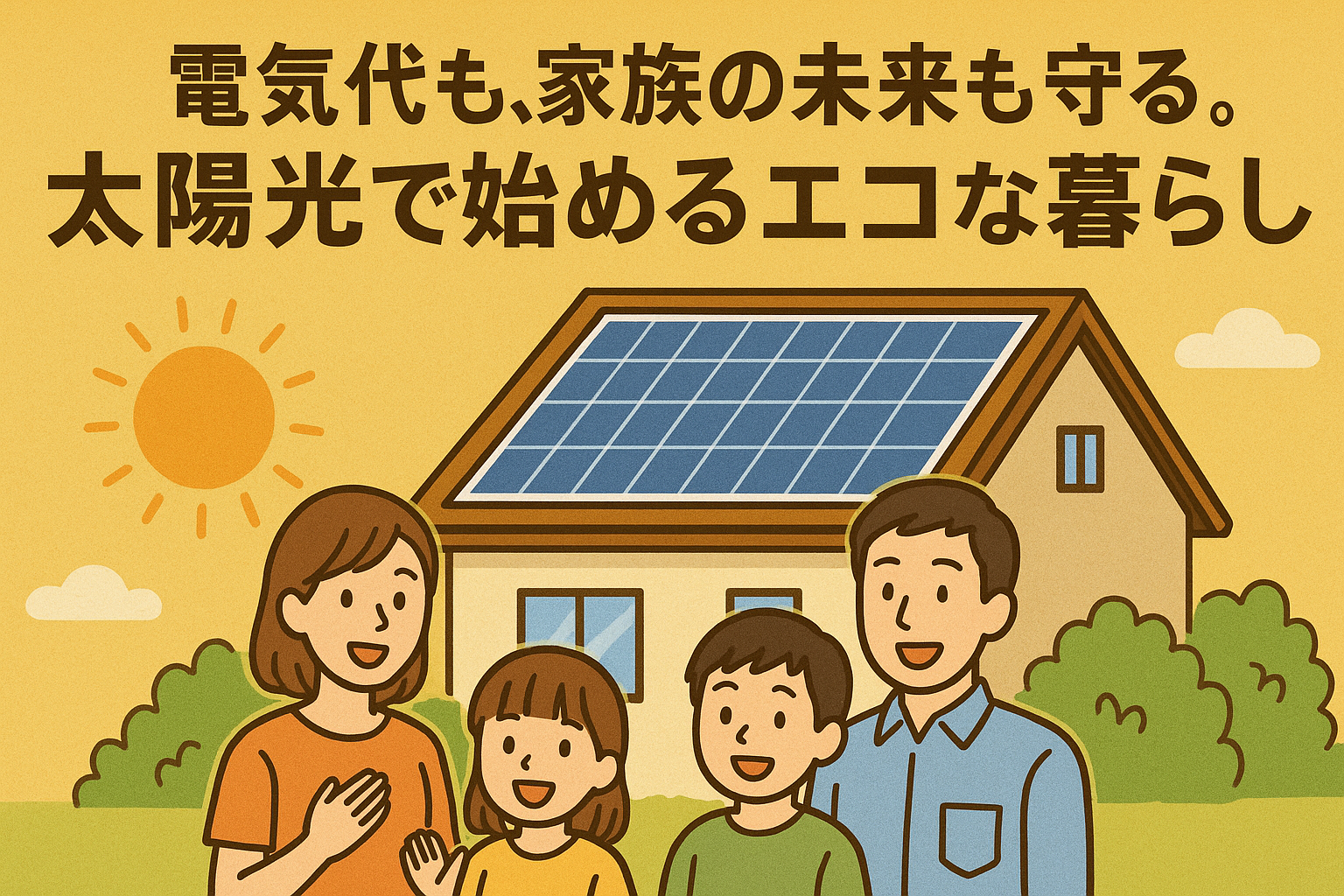 家族の未来も守る。太陽光でエコな暮らし